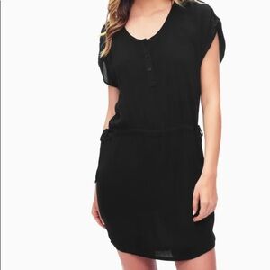 Splendid Black Crinkle Gauze Swingy Dress Casual